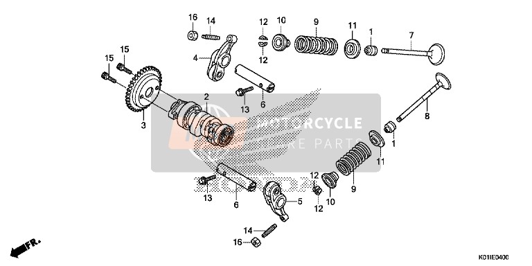 Honda SH125AS 2014 Albero a camme/Valvola per un 2014 Honda SH125AS